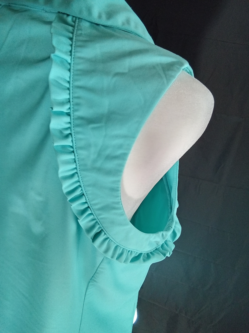 ARYEH Sleeveless Ruffle Polo Top in‎ Aqua 👠 - Picture 6 of 6